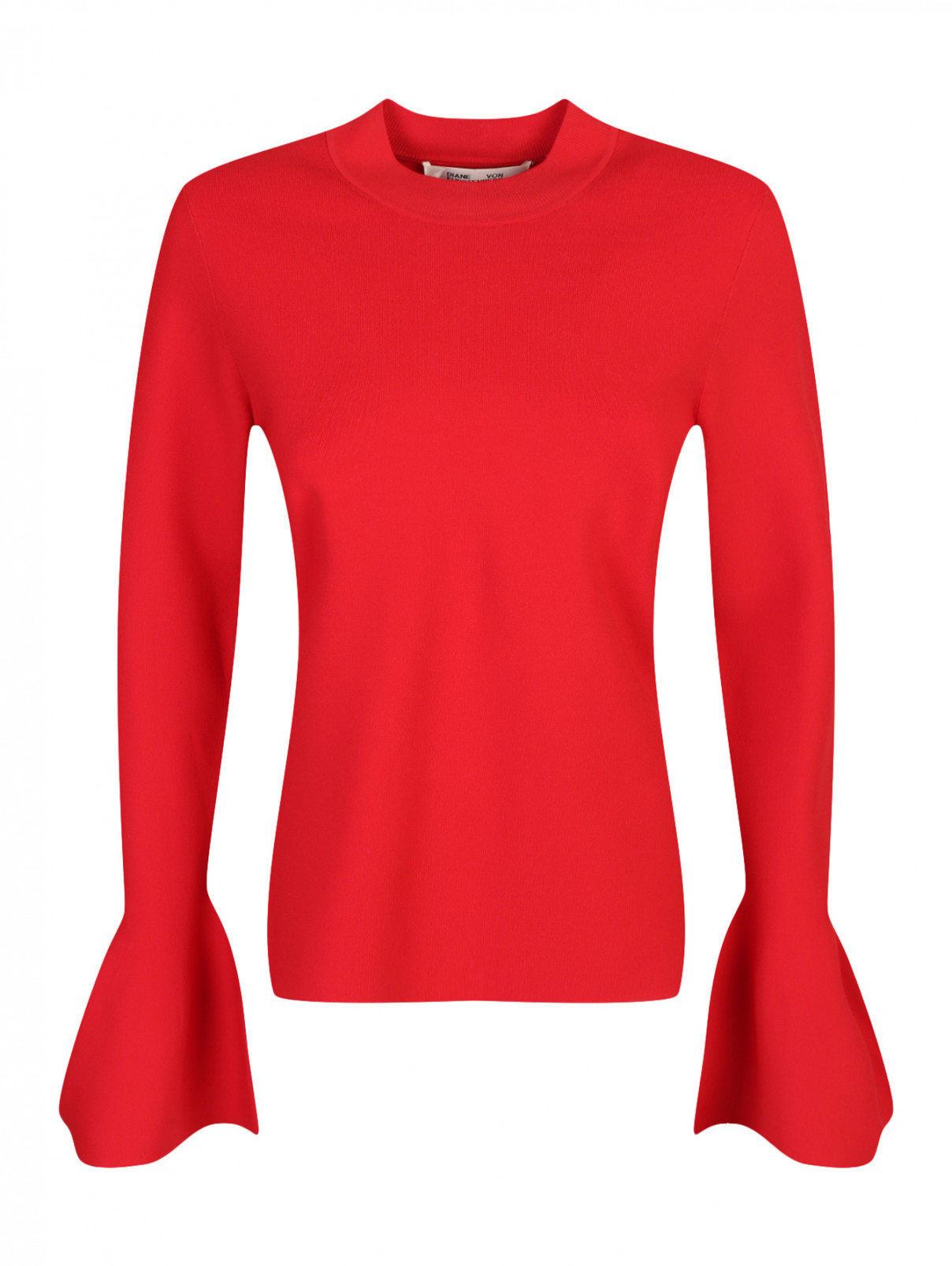 Джемпер с рукавами "фонарик" Diane von Furstenberg  –  Общий вид  – Цвет:  Красный