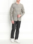 Куртка из хлопка и шерсти с узором "клетка" Emporio Armani  –  Модель Общий вид