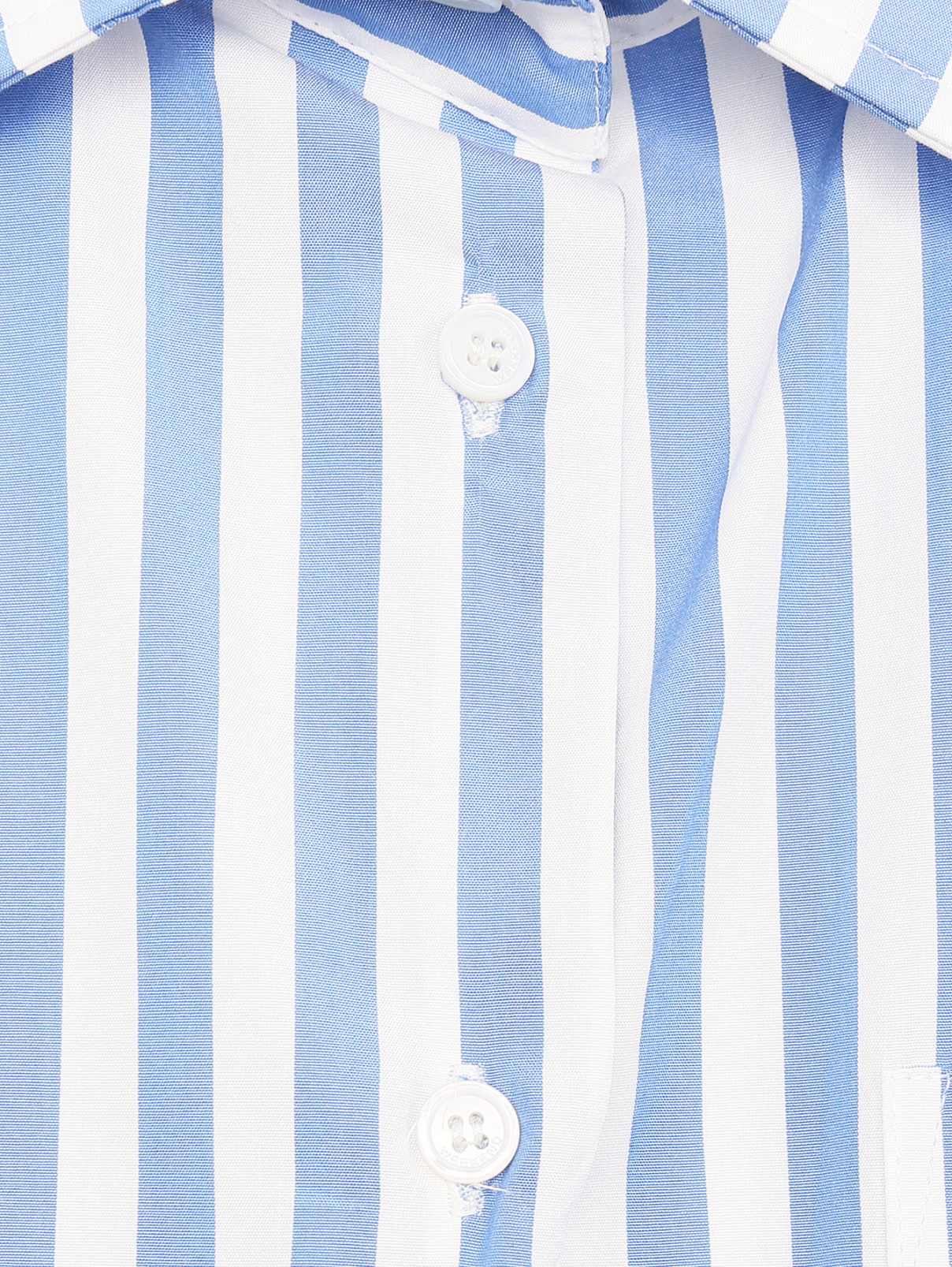 Рубашка из хлопка с узором Weekend Max Mara  –  Деталь  – Цвет:  Синий