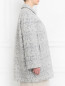 Пальто из шерсти и хлопка с узором Voyage by Marina Rinaldi  –  Модель Верх-Низ2
