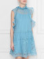 Платье из шелка и хлопка со сборкой Alberta Ferretti  –  МодельВерхНиз