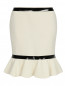 Юбка-мини из шерсти с контрастной отделкой Moschino Couture  –  Общий вид