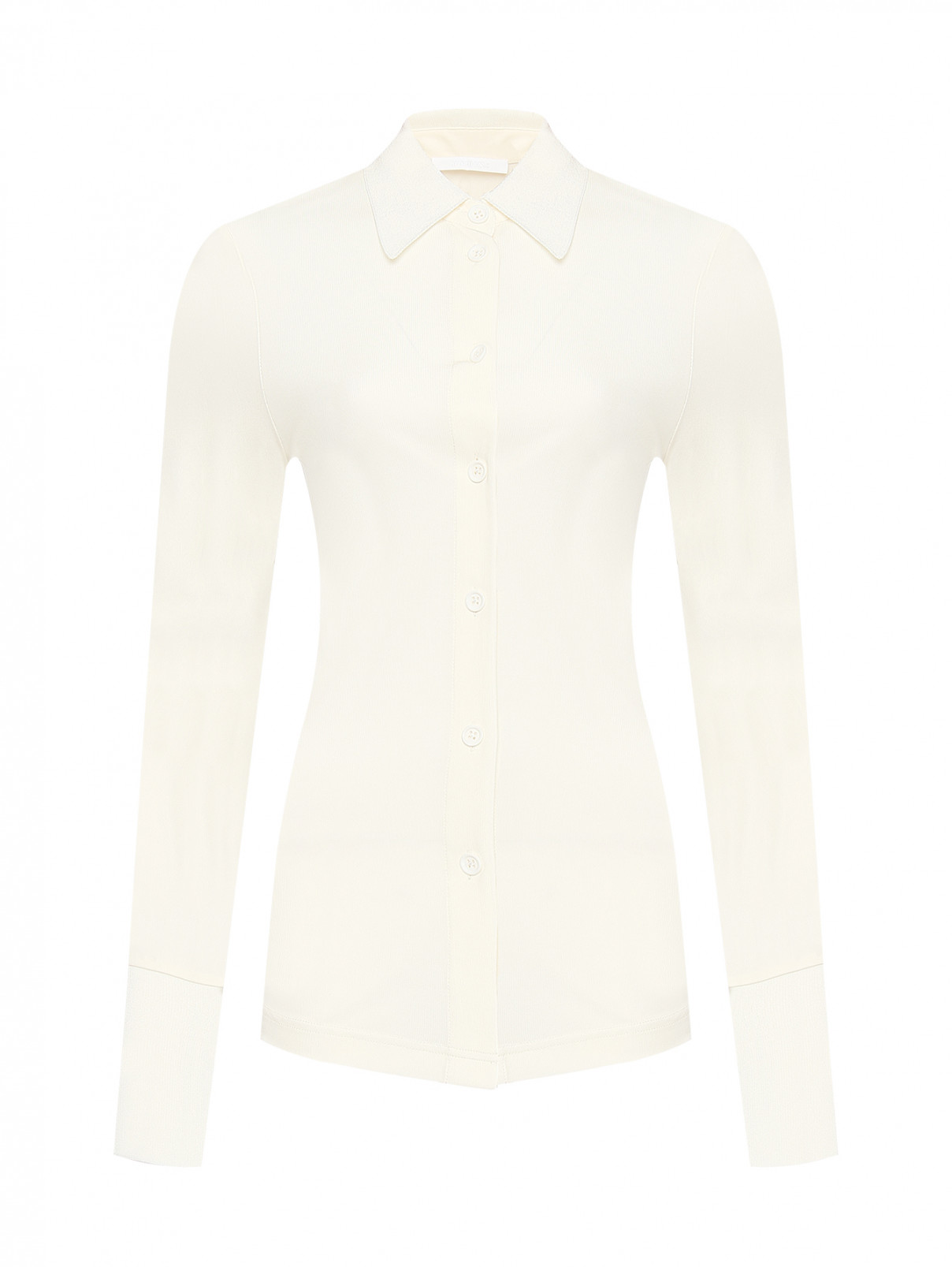 Блуза с удлиненными рукавами Helmut Lang  –  Общий вид  – Цвет:  Белый