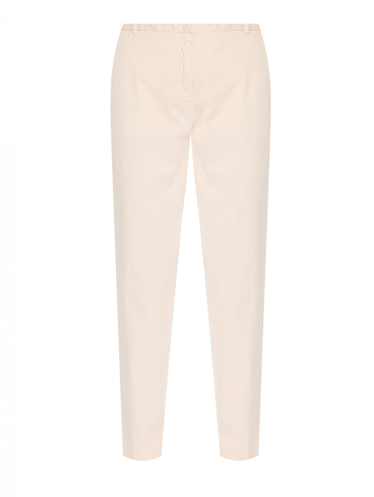 Однотонные брюки из хлопка Fabiana Filippi  –  Общий вид  – Цвет:  Розовый