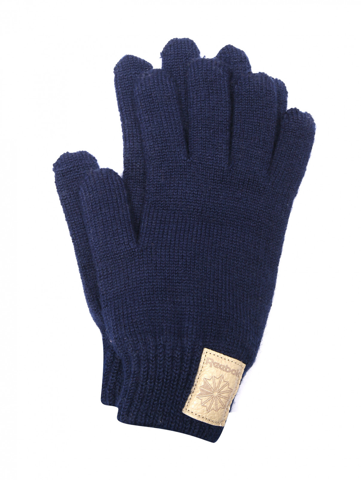 Перчатки из смешанной шерсти с логотипом Reebok Classic  –  Общий вид  – Цвет:  Синий