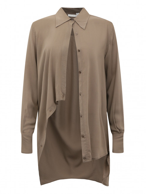 Блуза с асимметричной застежкой - Общий вид