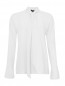 Блуза из шелка с расклешенными рукавами Theory  –  Общий вид