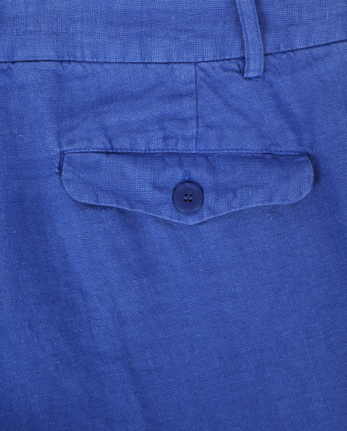 Зауженные брюки из льна с боковыми карманами Hartford - Деталь