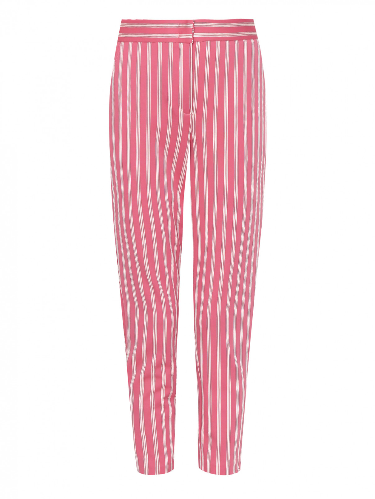 Укороченные брюки с узором полоска Max&Co  –  Общий вид  – Цвет:  Узор