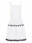 Платье из хлопка с контрастной отделкой Alberta Ferretti  –  Общий вид