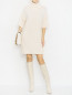 Трикотажное платье из шерсти и кашемира с бахромой Blumarine  –  МодельОбщийВид