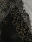 Топ из шерсти и шелка с кружевной отделкой Alberta Ferretti  –  Деталь