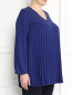 Блуза с плиссировкой Marina Rinaldi  –  Модель Верх-Низ