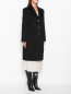 Пальто из шерсти на пуговицах с карманами Marina Rinaldi  –  МодельВерхНиз