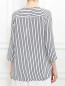 Блуза из шелка и хлопка с узором "полоска" Marina Rinaldi  –  Модель Верх-Низ1