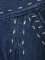 Джинсовые шорты из хлопка с декором Alberta Ferretti  –  Деталь