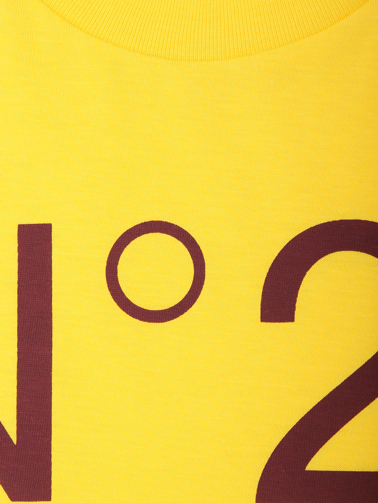 Футболка с принтом из хлопка N21  –  Деталь  – Цвет:  Желтый