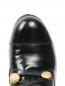 Ботинки из гладкой кожи с металлическими пуговицами D&G  –  Обтравка3