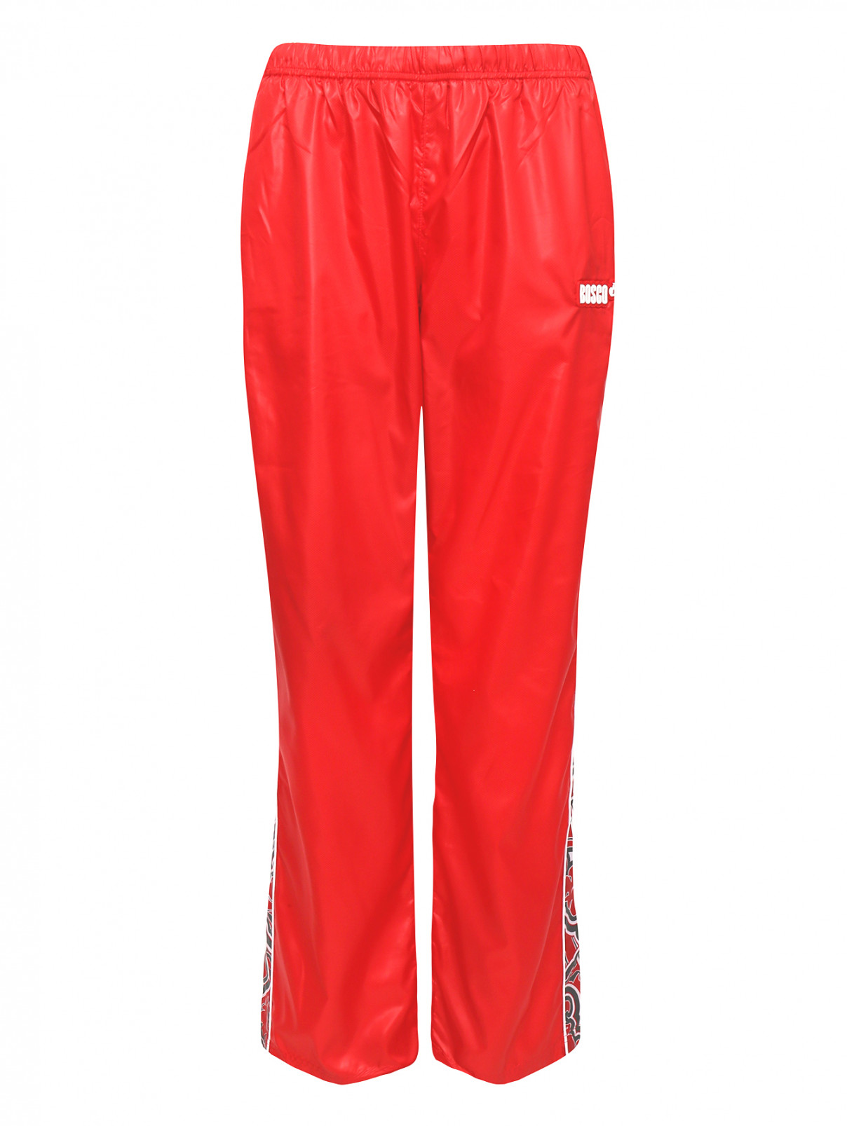 Спортивные брюки с узорными вставками BOSCO  –  Общий вид  – Цвет:  Красный