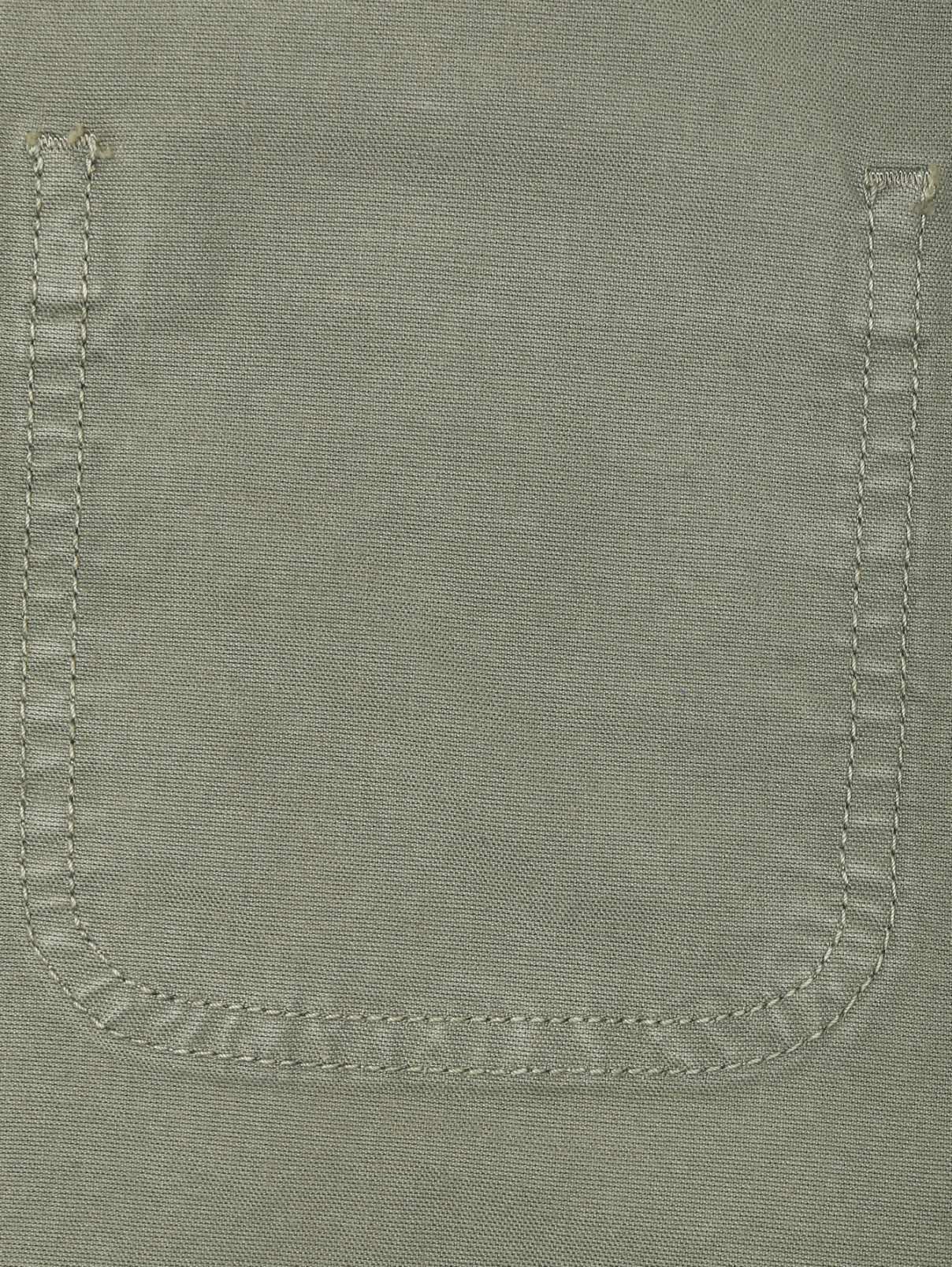 Рубашка из плотного хлопка с карманами Aspesi  –  Деталь1  – Цвет:  Зеленый