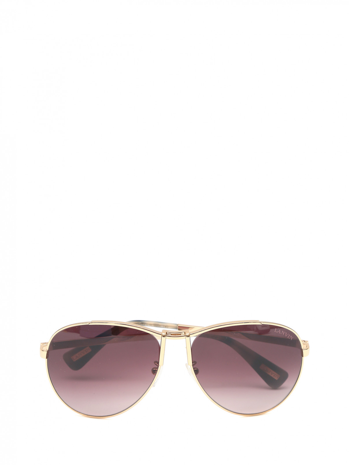 Cолнцезащитные очки в оправе из металла Lanvin  –  Общий вид  – Цвет:  Металлик