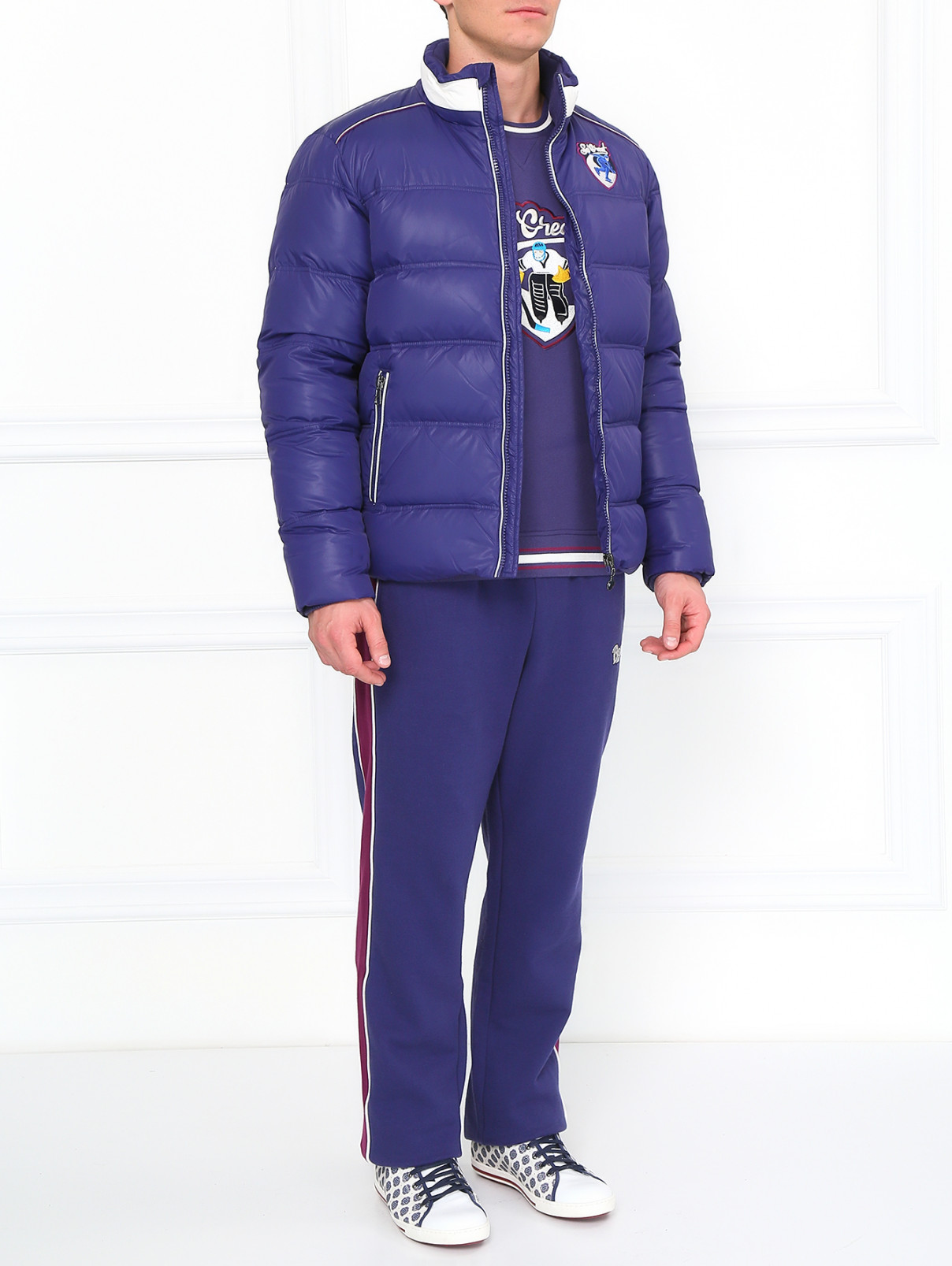 Пуховая куртка с боковыми карманами BOSCO  –  Модель Общий вид  – Цвет:  Фиолетовый