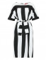 Платье из вискозы, с узором полоска Marina Rinaldi  –  Общий вид