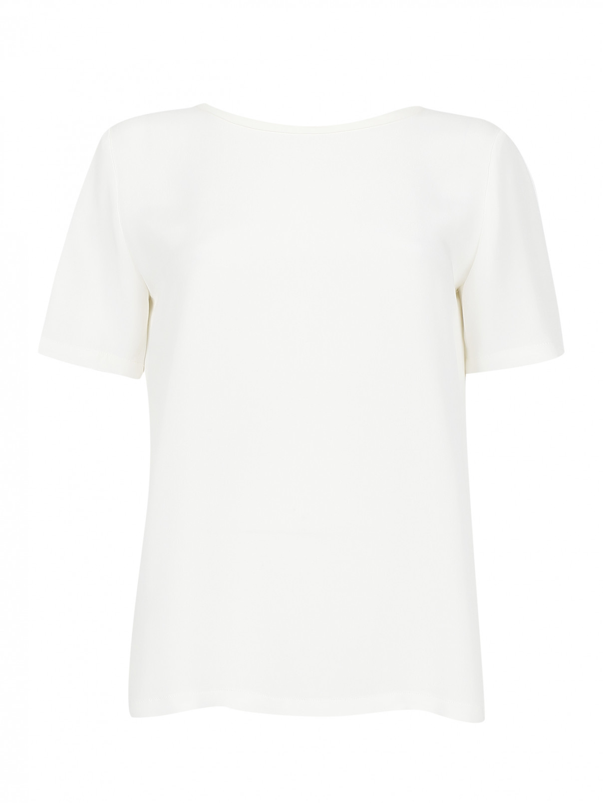 Блуза из шелка S Max Mara  –  Общий вид  – Цвет:  Белый