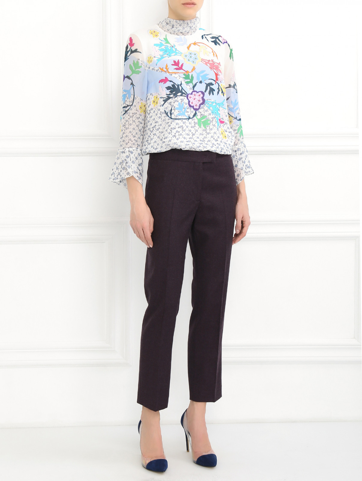 Блуза из шелка с узором Peter Pilotto  –  Модель Общий вид  – Цвет:  Мультиколор