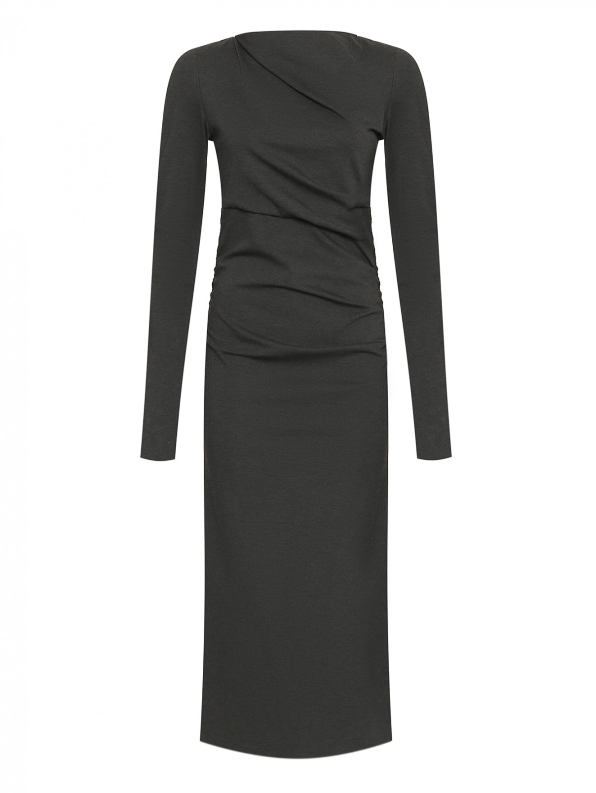 Платье трикотажное с декоративными элементами Dorothee Schumacher  –  Общий вид  – Цвет:  Серый