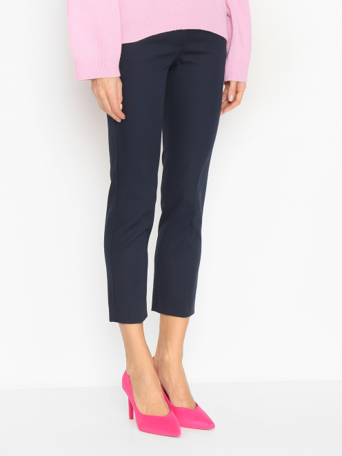 Зауженные брюки из хлопка Weekend Max Mara - МодельВерхНиз