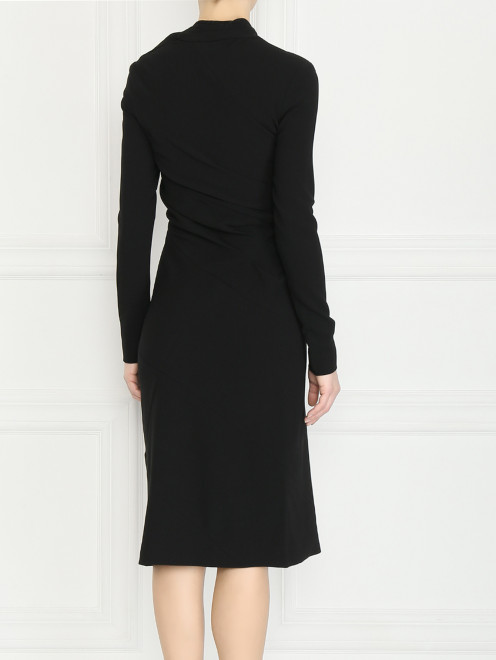 Платье-миди с разрезом и декоративными пуговицами Proenza Schouler - МодельВерхНиз1