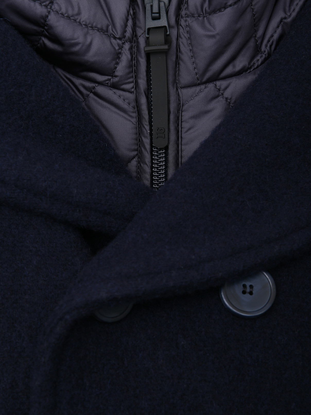 Утепленное пальто с жилетом Il Gufo  –  Деталь  – Цвет:  Синий