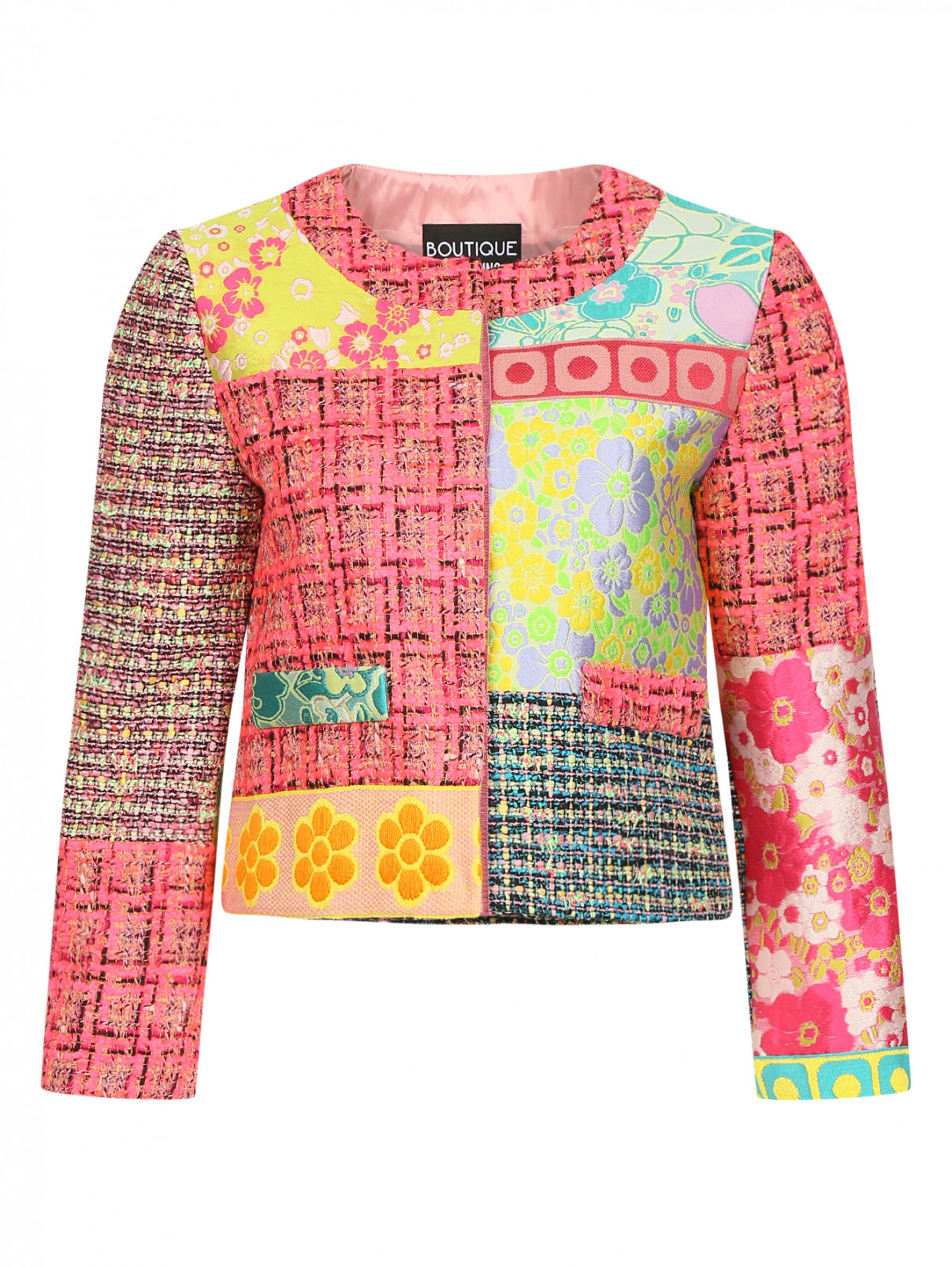 Жакет из комбинированной ткани Moschino Boutique  –  Общий вид  – Цвет:  Мультиколор