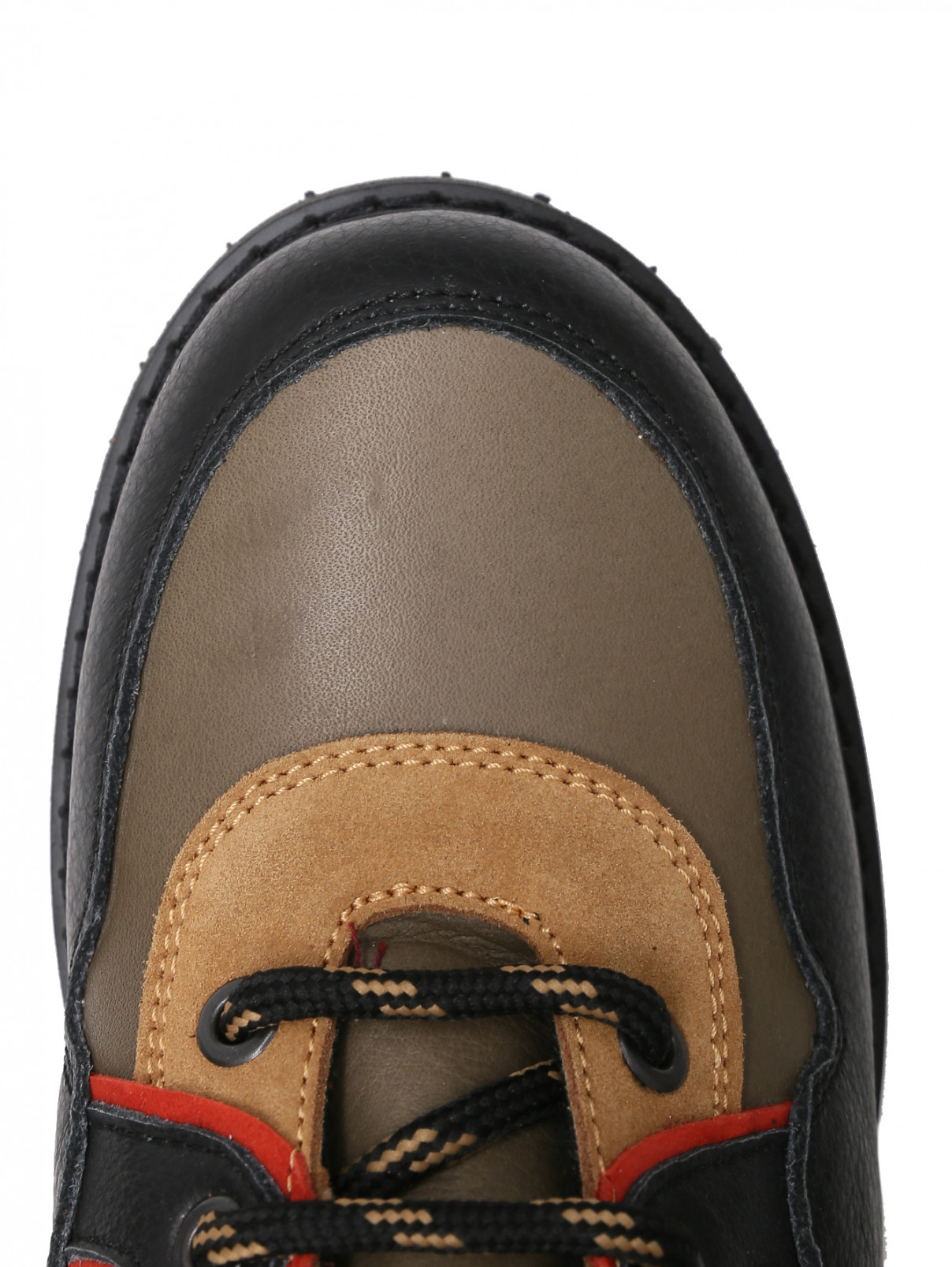Утепленные ботинки из кожи MSGM  –  Обтравка3  – Цвет:  Коричневый