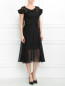 Платье из шелка с аппликацией и декоративными воланами Jean Paul Gaultier  –  Модель Общий вид