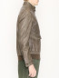 Куртка из кожи с накладными карманами Messagerie  –  МодельВерхНиз2