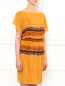 Платье из шелка с абстрактным узором Alberta Ferretti  –  Модель Верх-Низ