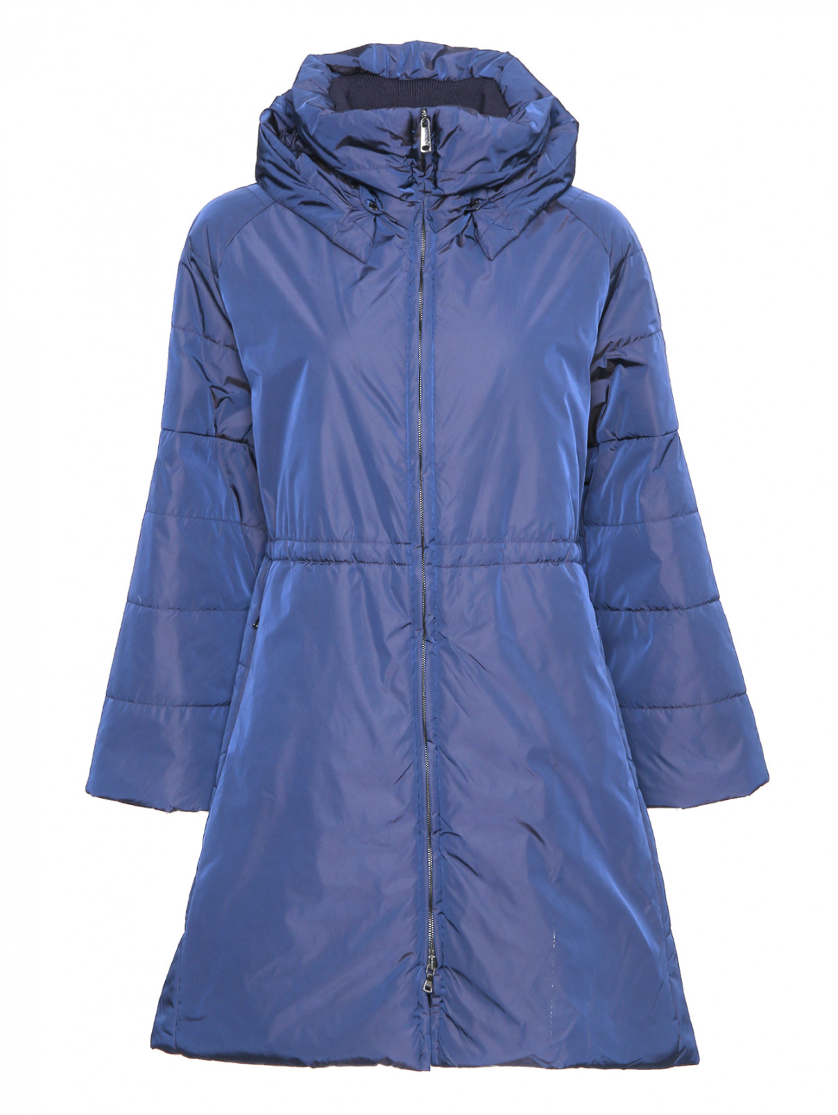 Пальто на молнии с капюшоном Paul&Shark  –  Общий вид  – Цвет:  Синий