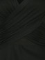 Трикотажное платье-миди из шерсти с драпировкой Alberta Ferretti  –  Деталь