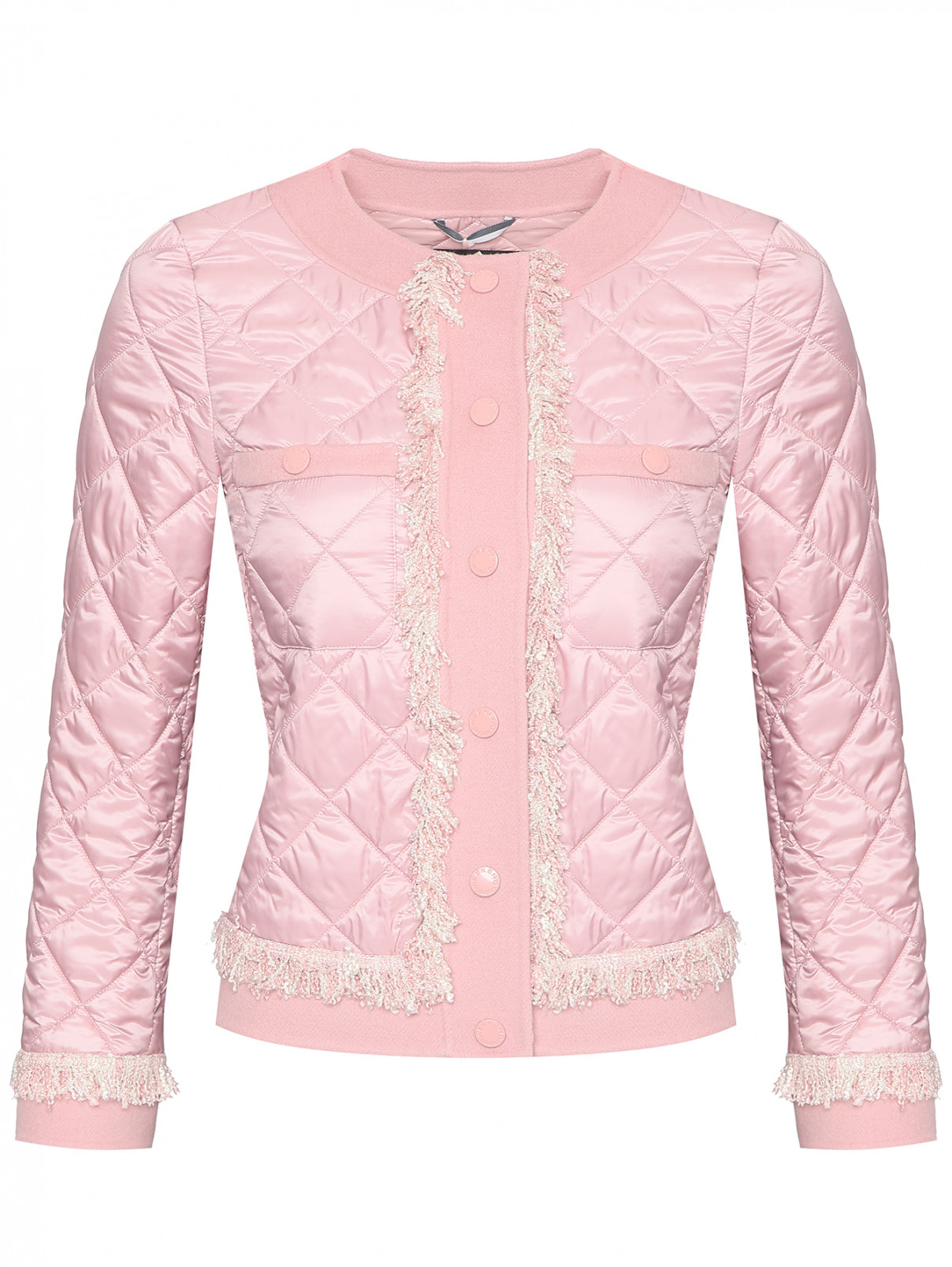 Куртка стеганая с накладными карманами Weekend Max Mara  –  Общий вид  – Цвет:  Розовый