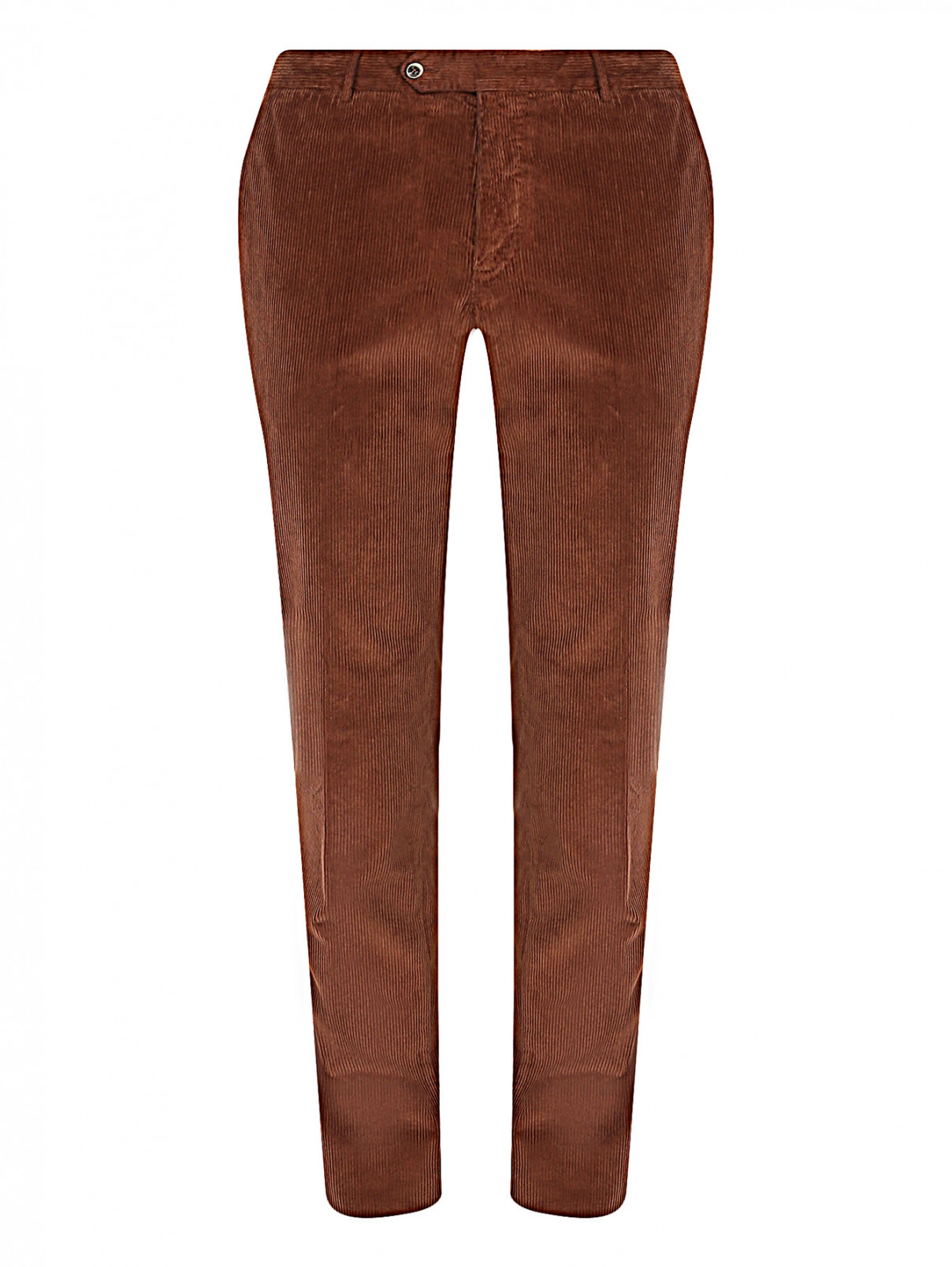 Вельветовые брюки с карманами PT Torino  –  Общий вид  – Цвет:  Коричневый