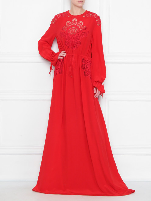 Платье-макси с кружевной отделкой Zuhair Murad - МодельОбщийВид