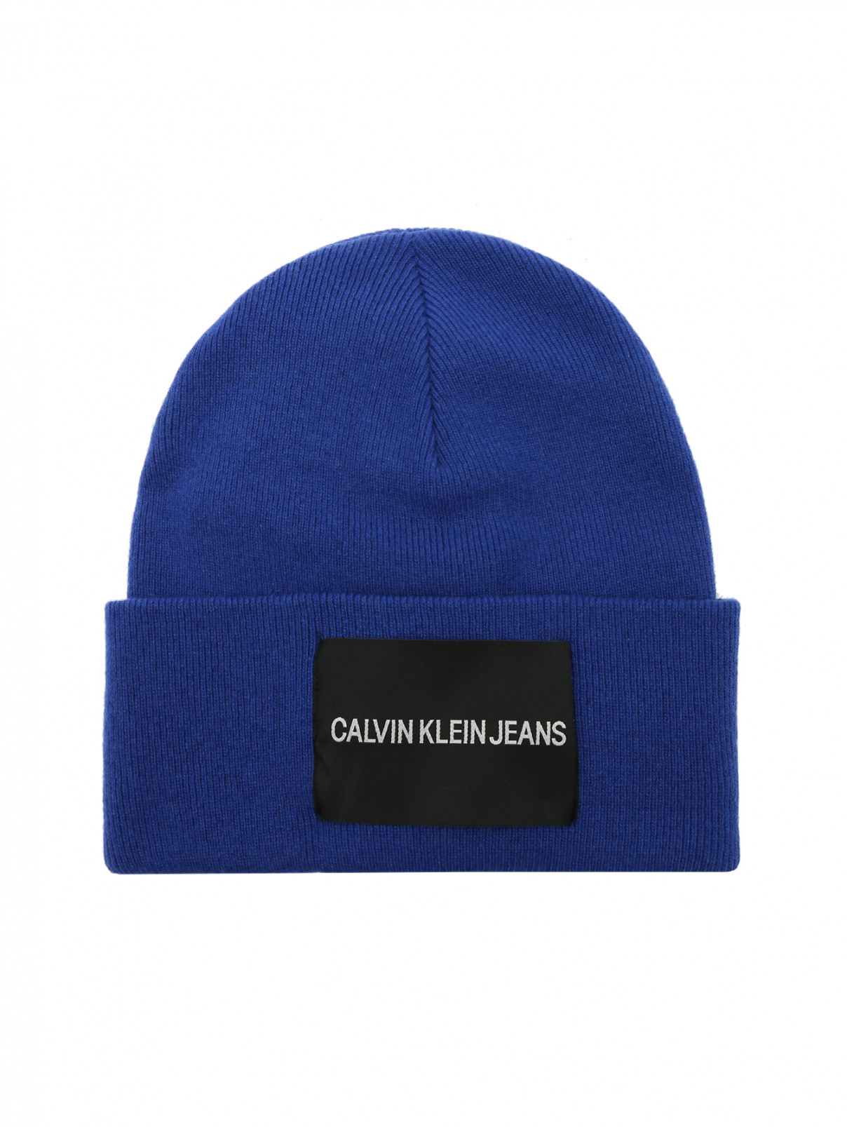 Шапка из шерсти Calvin Klein  –  Общий вид  – Цвет:  Синий