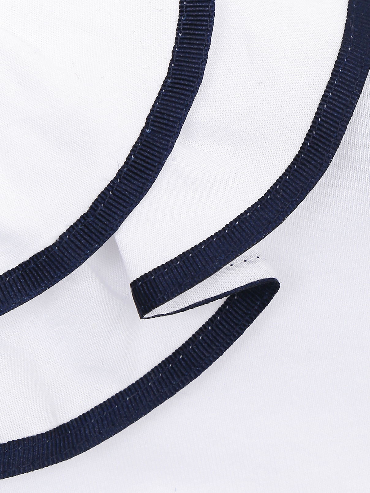 Блуза из хлопка с оборками Aletta Couture  –  Деталь  – Цвет:  Белый