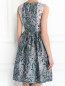 Платье-мини из фактурной ткани с узором I'M Isola Marras  –  МодельВерхНиз1