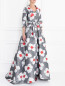 Платье-макси с цветочным узором Carolina Herrera  –  Модель Верх-Низ