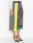 Плиссированная юбка-миди с контрастными вставками Marina Rinaldi  –  МодельВерхНиз