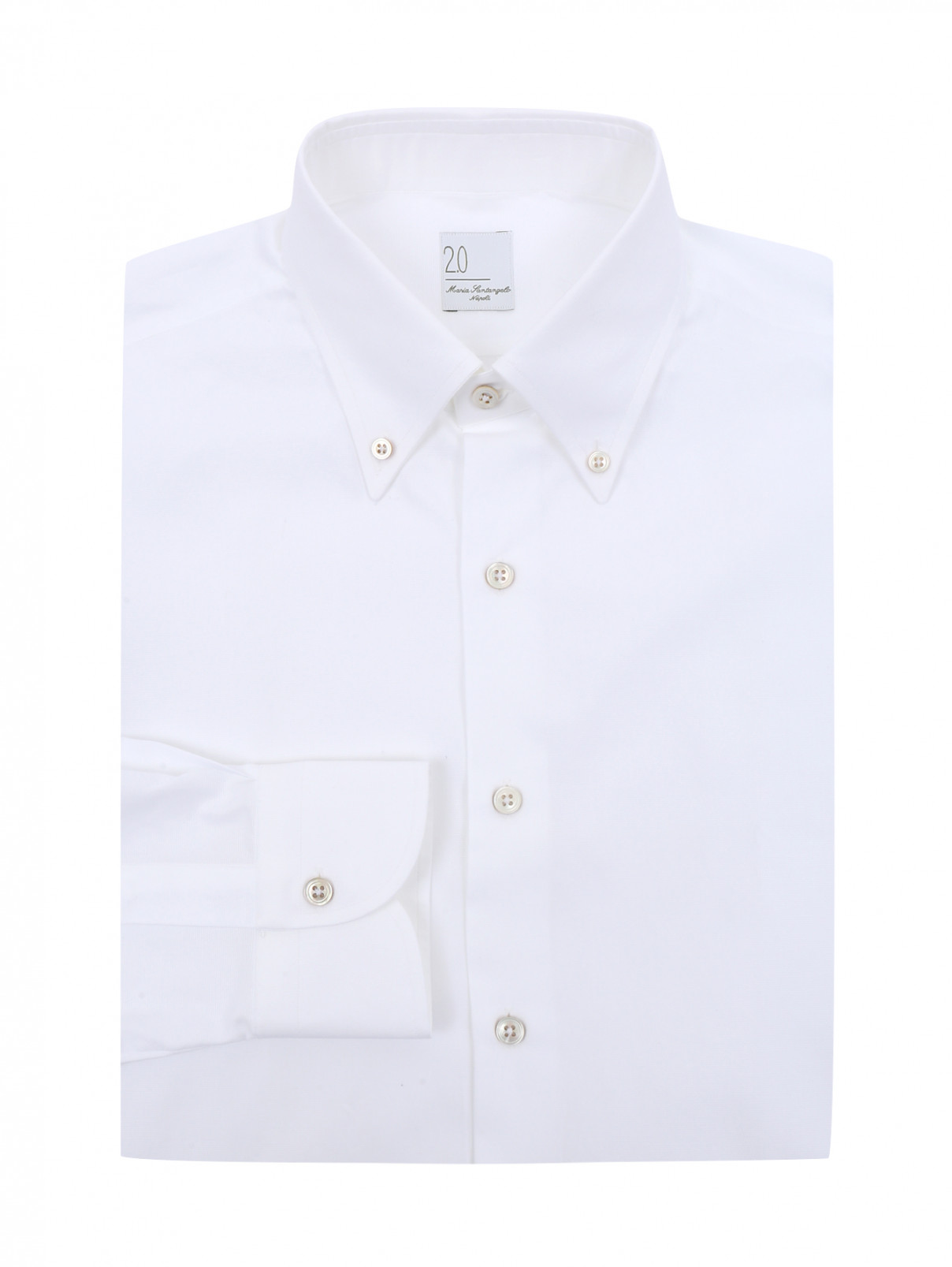 Рубашка из хлопка Maria Santangelo  –  Общий вид  – Цвет:  Белый