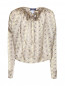 Блуза из шелка с завязками Roma e Toska  –  Общий вид